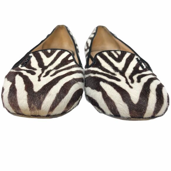 Prada Zebra Print Calf Hair Loafers - Picture 5 of 6